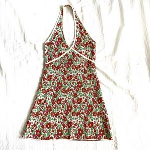 Zara Floral Mini Halter Dress